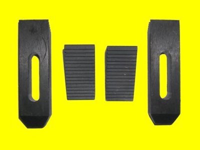 Stufenbefestigung mit Spanneisen (M12) und Stufenunterlage