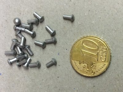 Halbrundniete DIN660 2,0x4 mm Aluminium 50 Stück